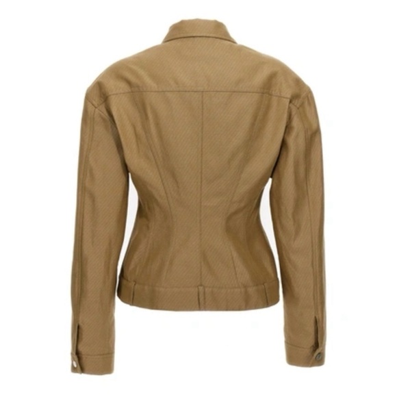 STELLA McCartney Runway Cinch Peplum Waisted Logo Buttoned Fitted Jacket Blazer - Picture 7 of 16